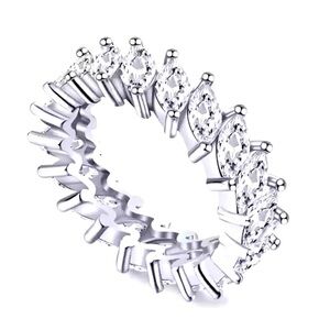 Farah Jewelry Silver Marquise Cut Ring